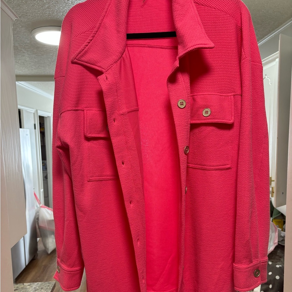 Pink Shacket Size 1x